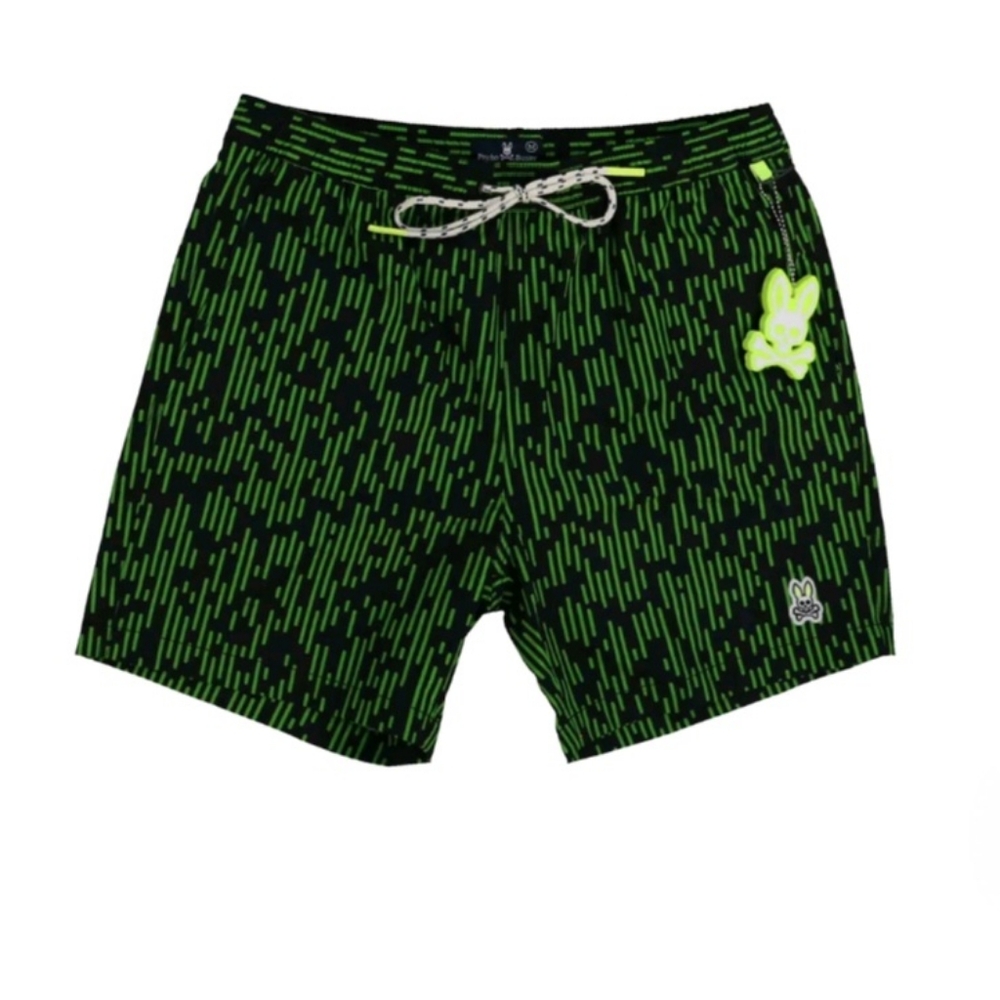 NWT Psycho Bunny Mens Stripe Swim Trunks. Size XXS